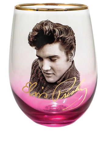 Wine Glass Elvis Stemless Sweater Pink Bottom
