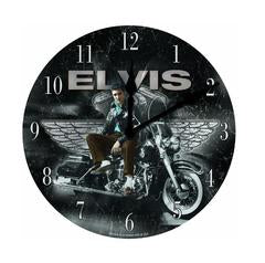 Clock Elvis On Motorcycle