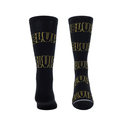 Socks ELVIS Gold Inscription