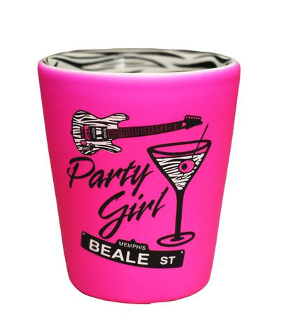 Shot Glass Memphis Party Girl Zebra - Boulevard Souvenirs