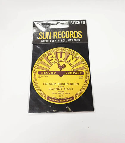 Sticker Sun Records Sticker Johnny Cash Folsom Prison..