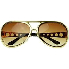 Sunglasses Elvis Gold with Smokey Brown Lens