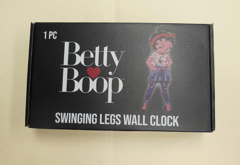 Clock Betty Boop Swinging Legs Pendulum