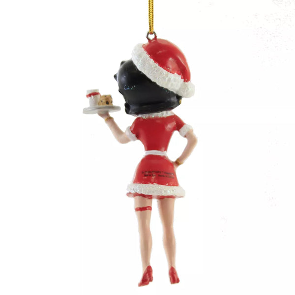 Ornament Betty Boop Santa Betty with Milk and Cookies - Boulevard Souvenirs