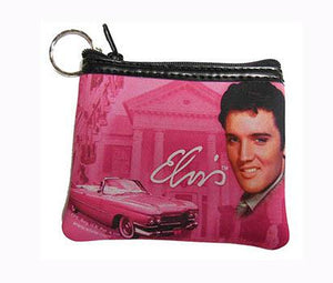 Coin Purse Elvis Pink Guitars