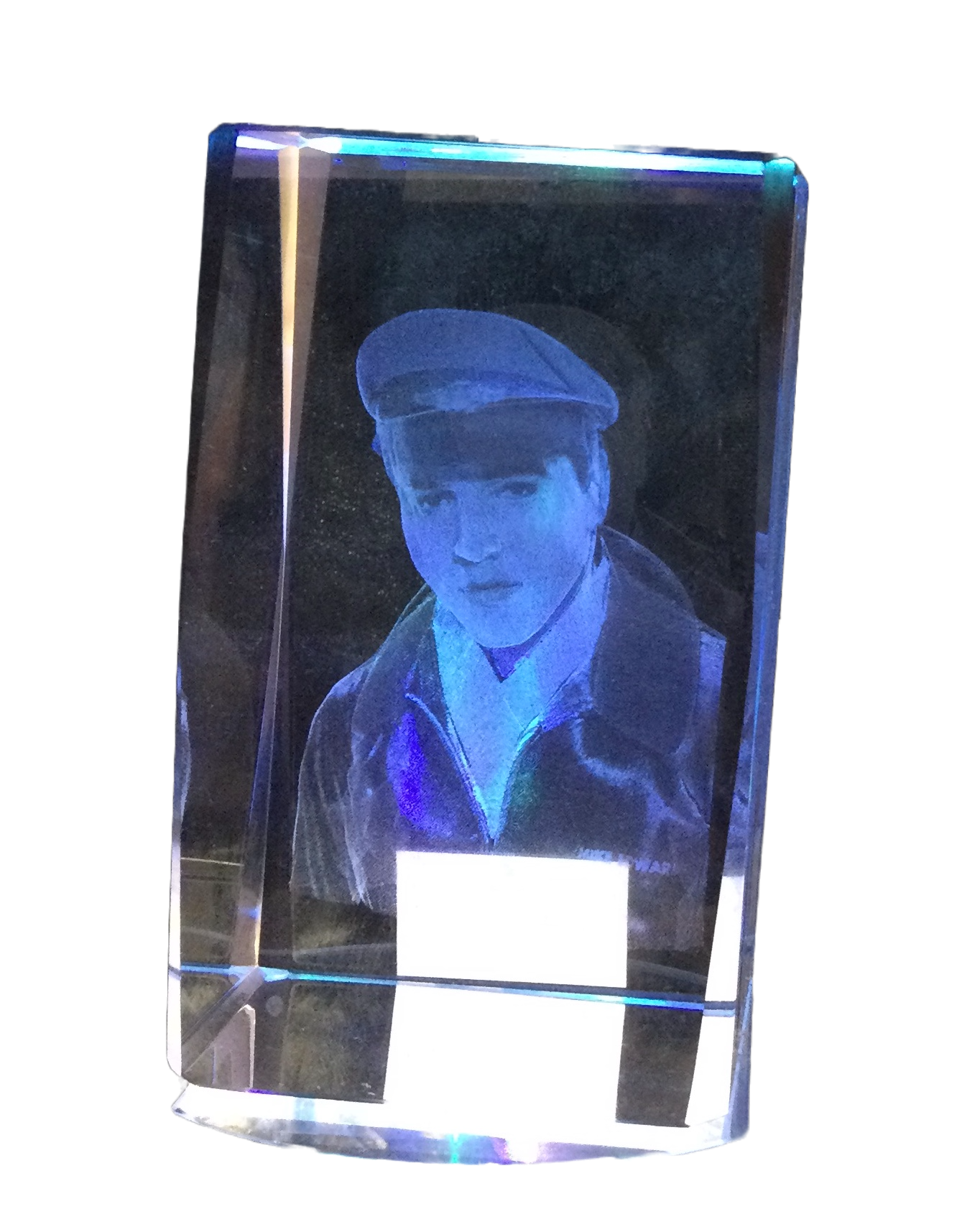 Paperweight Elvis Crystal Glass