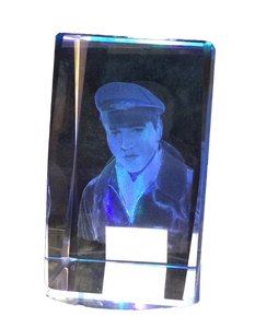 Paperweight Elvis Crystal Glass