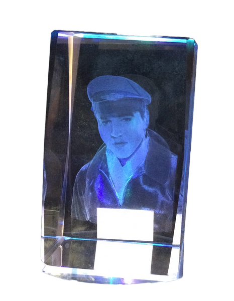 Paperweight Elvis Crystal Glass
