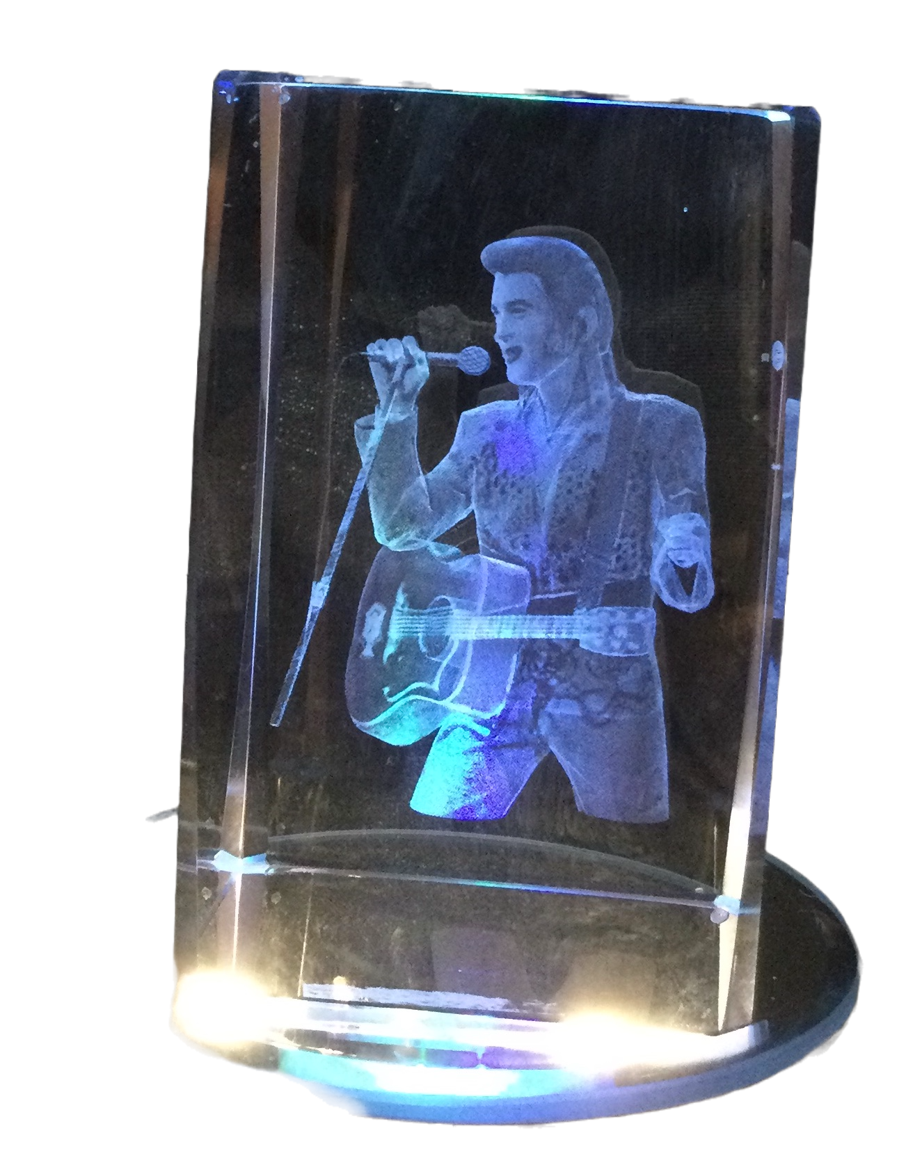 Paperweight Elvis Crystal Glass