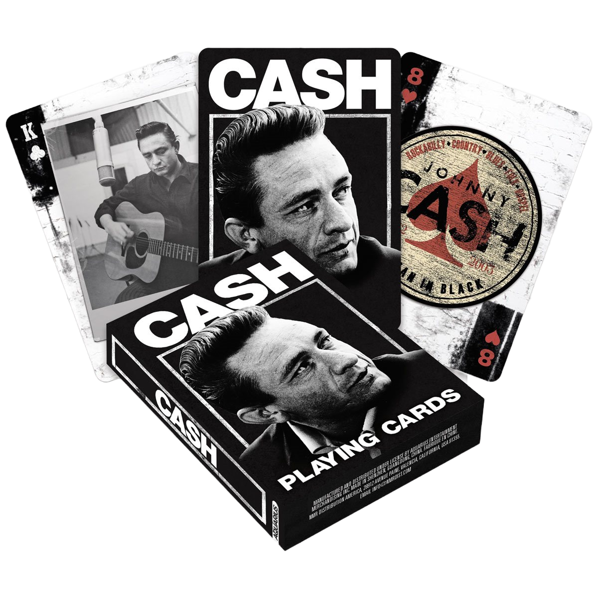 Playing Cards Johnny Cash - Black & White Collection