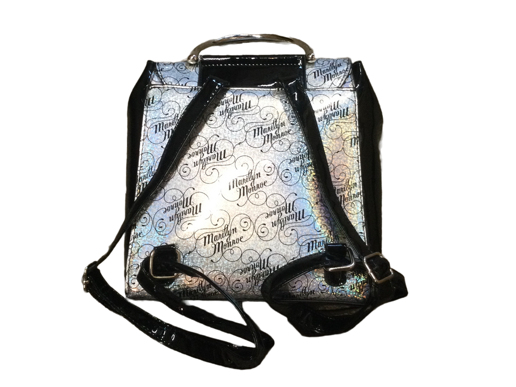 Silver backpack purse deals