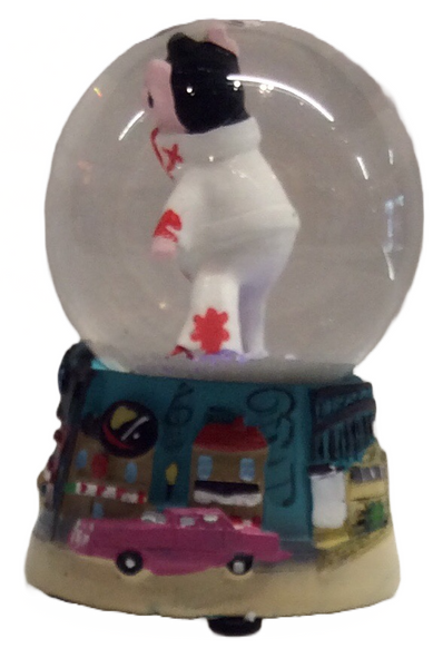 Snowglobe Memphis Pig Playing Sax - Boulevard Souvenirs