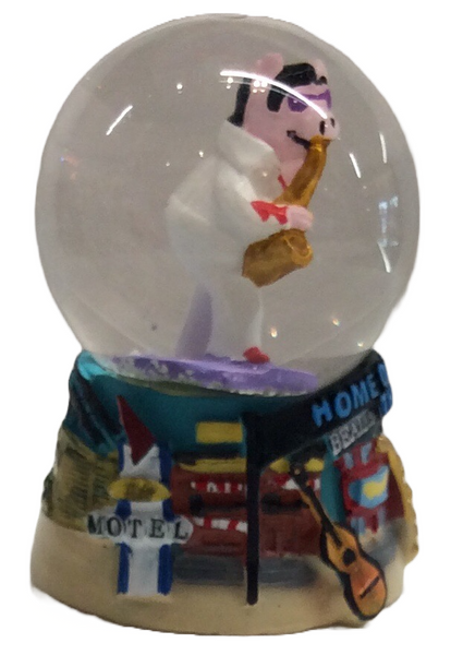Snowglobe Memphis Pig Playing Sax - Boulevard Souvenirs