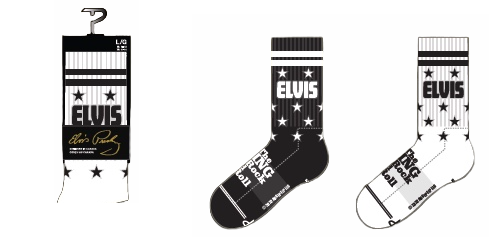 Socks Elvis King of Rock N Roll With Stars