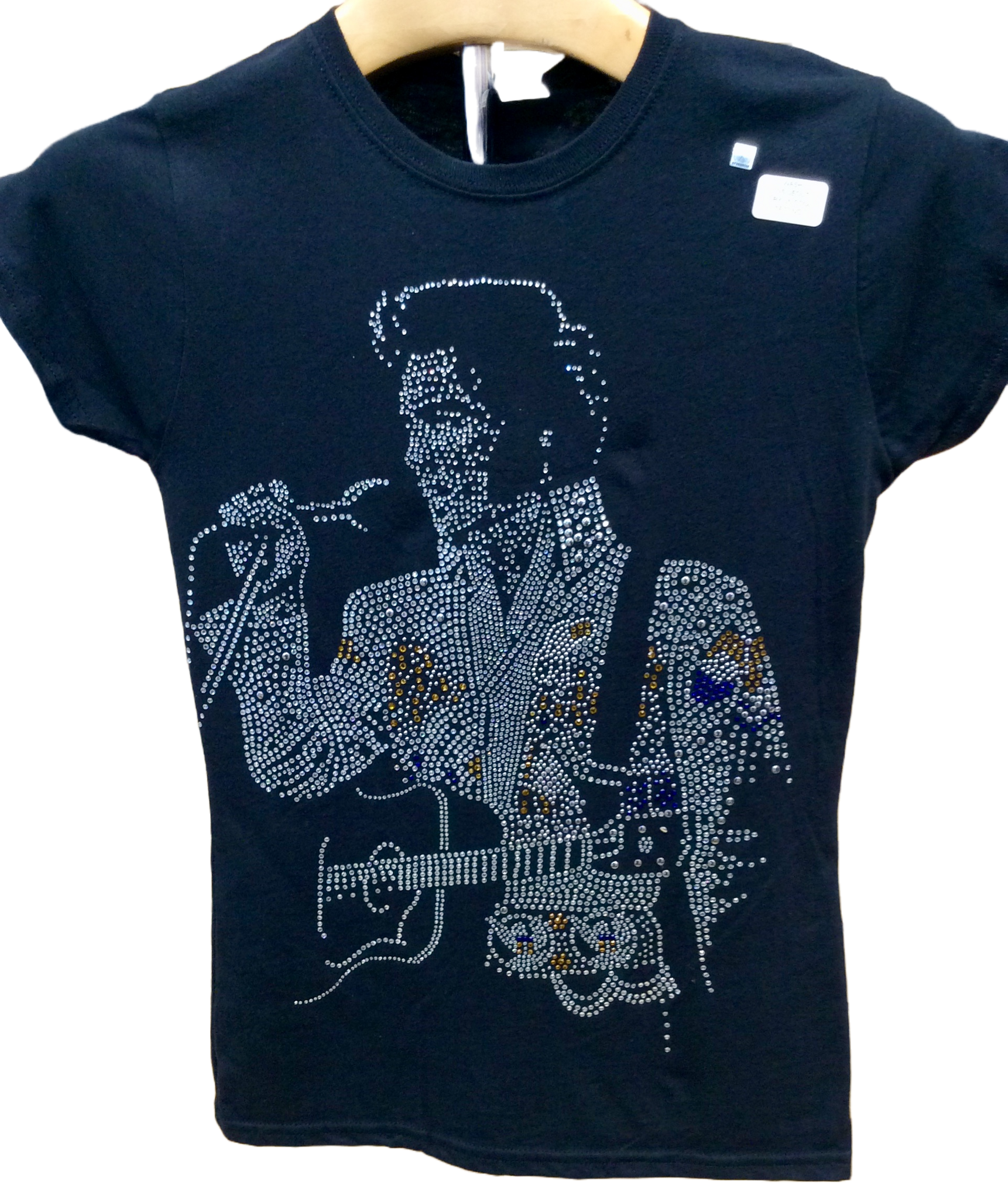 T Shirt Elvis Aloha Rhinestones Ladies