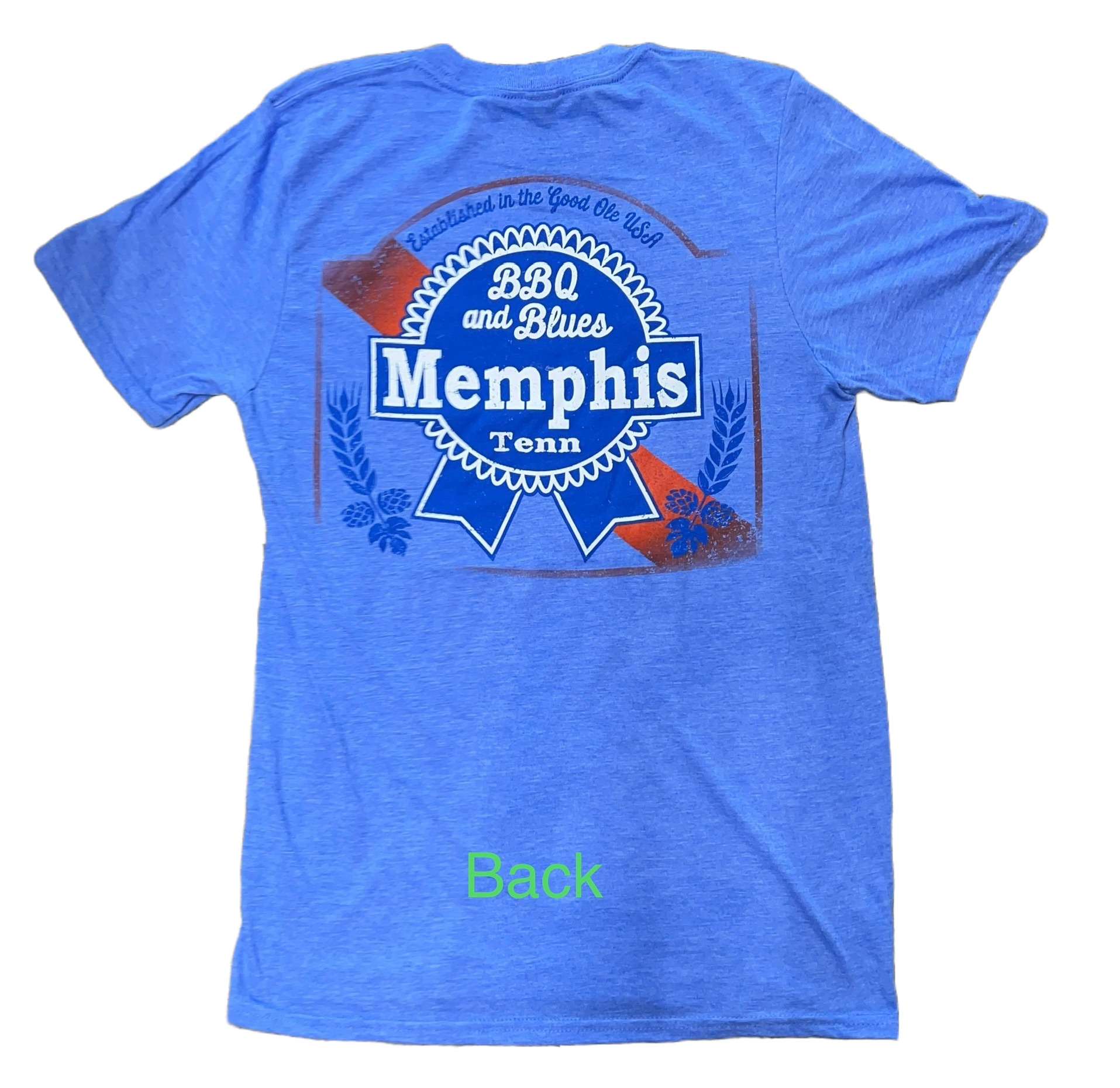 T-Shirt Memphis Retro Beer Logo Ribbon