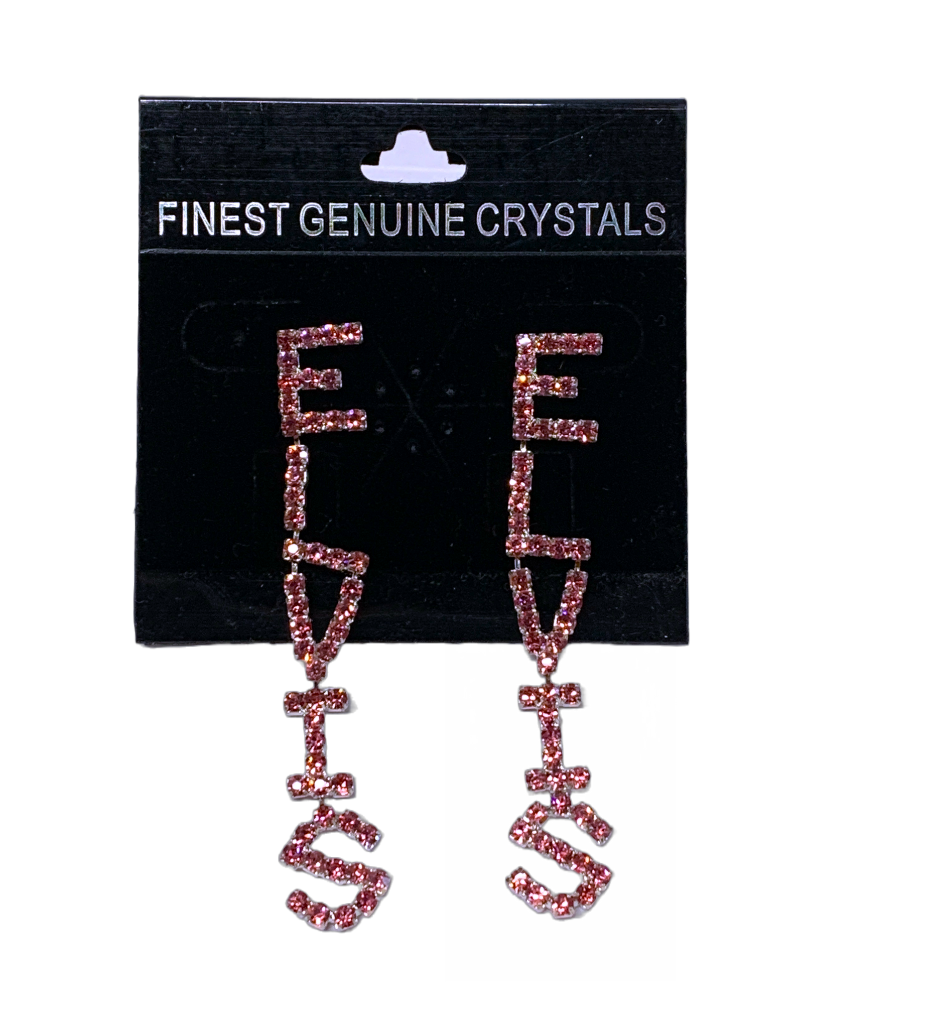 Earrings Elvis Pink Large Letters