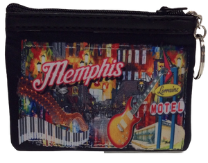 Coin Purse Memphis Collage Piano