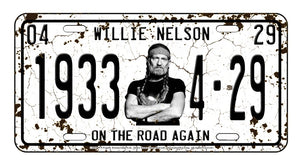 License Plate Willie Nelson On The Road