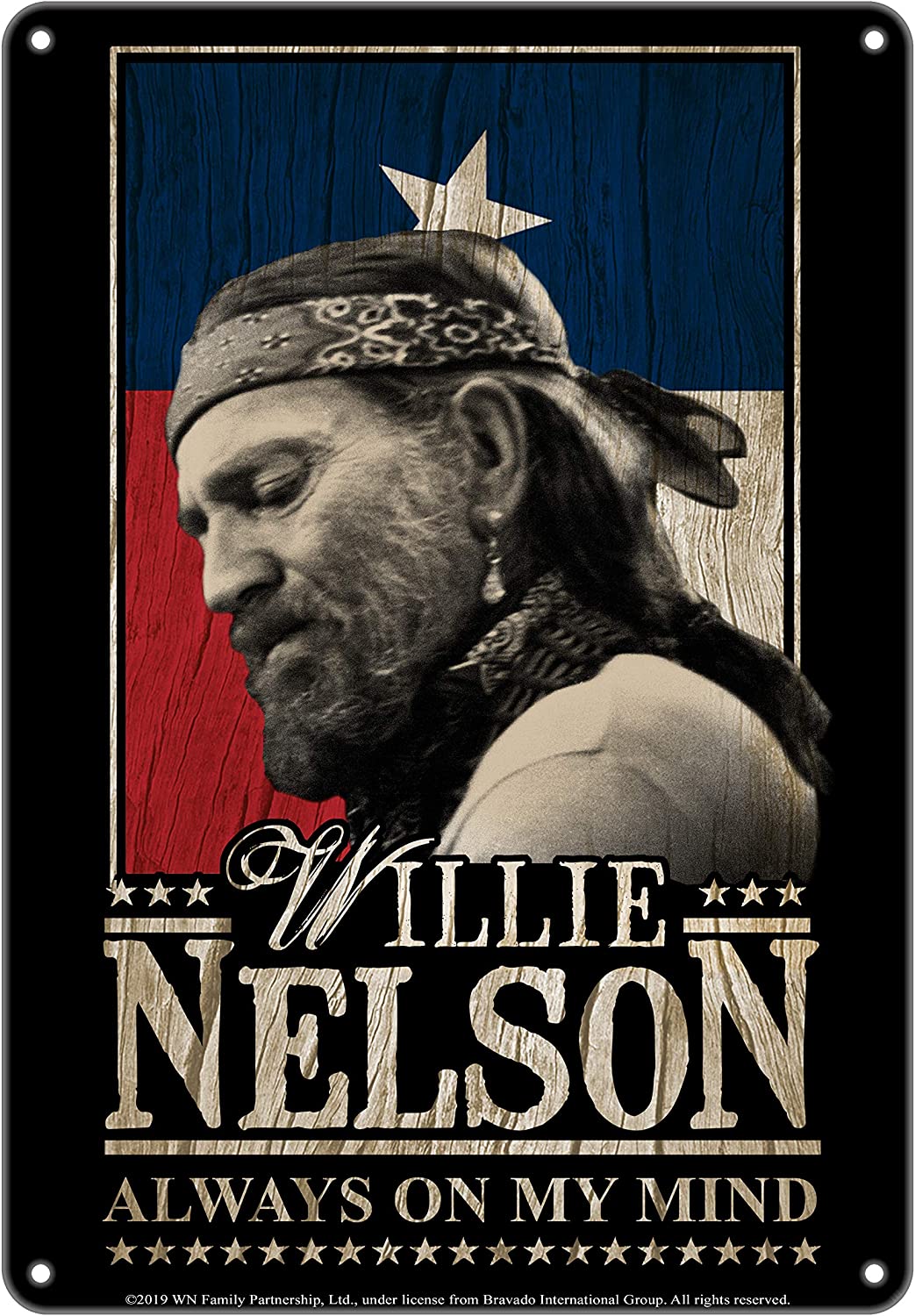 Tin Sign Willie Nelson - Always On My Mind