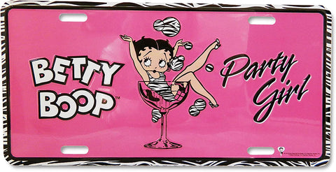 License Plate  Betty Boop - Party Girl